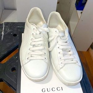 Gucci white gym shoes